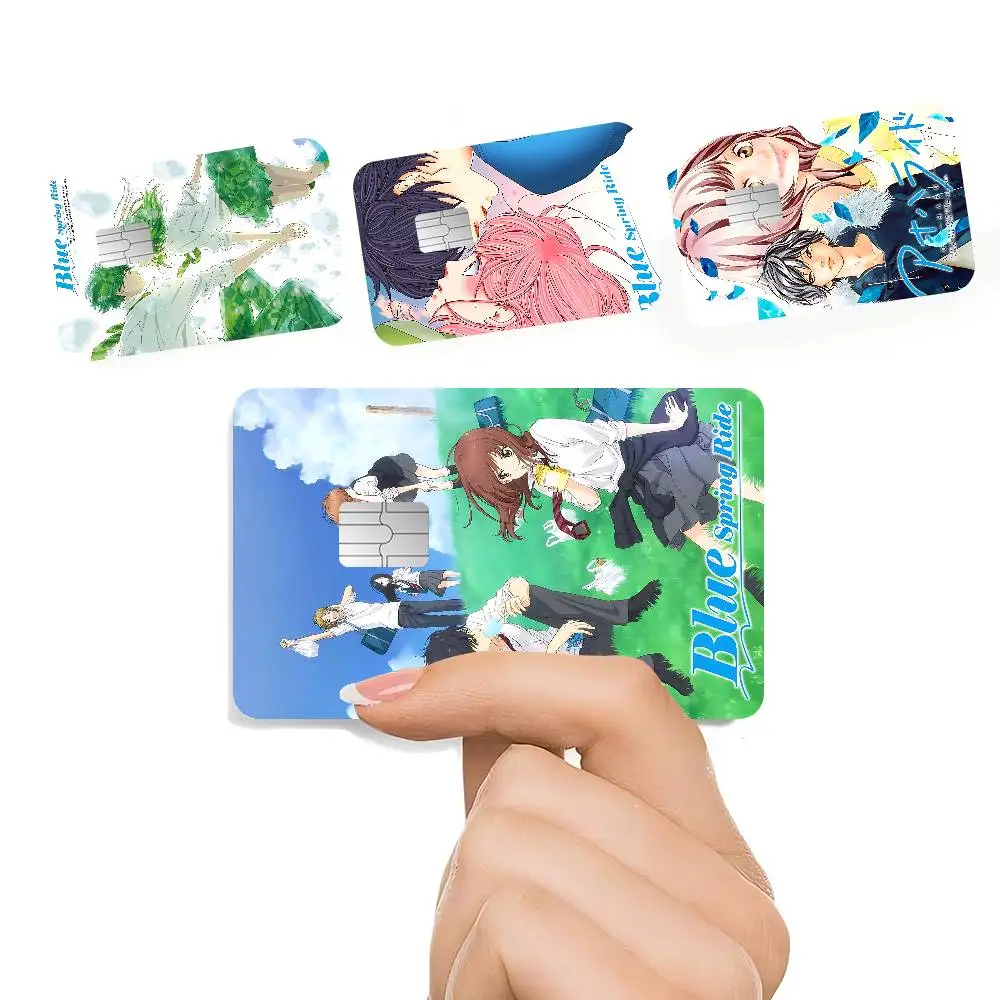 BlueSpring Ride Cartoon Credit Card Skin Stickers No Adhesive Residue Water Proof for VISA Credit Card Subway Access Card