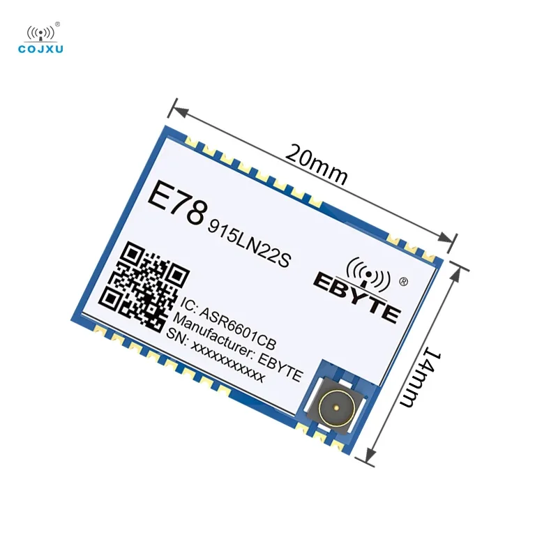 ASR6601 LoraWan Wireless Module 915MHZ COJXU E78-915LN22S(6601) Low Power Consumption ABP/OTAA IPEX/Stamp Hole 22dBm Module