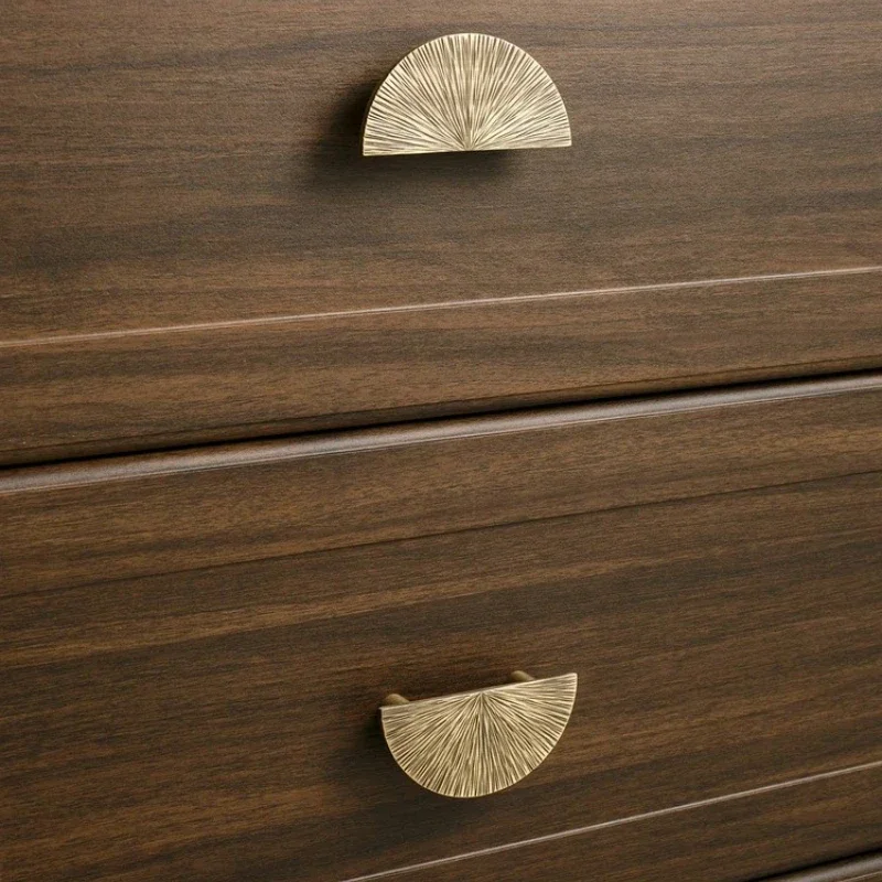 yesBrass Antique Antique Handle Antique Bronze Wardrobe Door Cabinet Drawer French Handmade Hammer Pattern Small Handle
