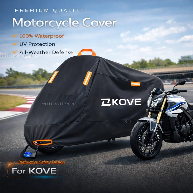 

Чехол для мотоцикла KOVE 800X 525X 500X, водонепроницаемый, утолщенный, из полиэстера, с защитой от УФ-излучения, дождя, пыли и солнца, всепогодный чехол