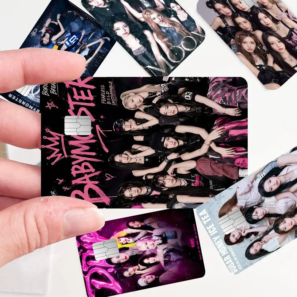 Kpop Cool B-Babymonsteres Singer Anime Spend or Save Funny Shell On Off Ultra Thin No Fade Sticker Skin Cover Film for Card