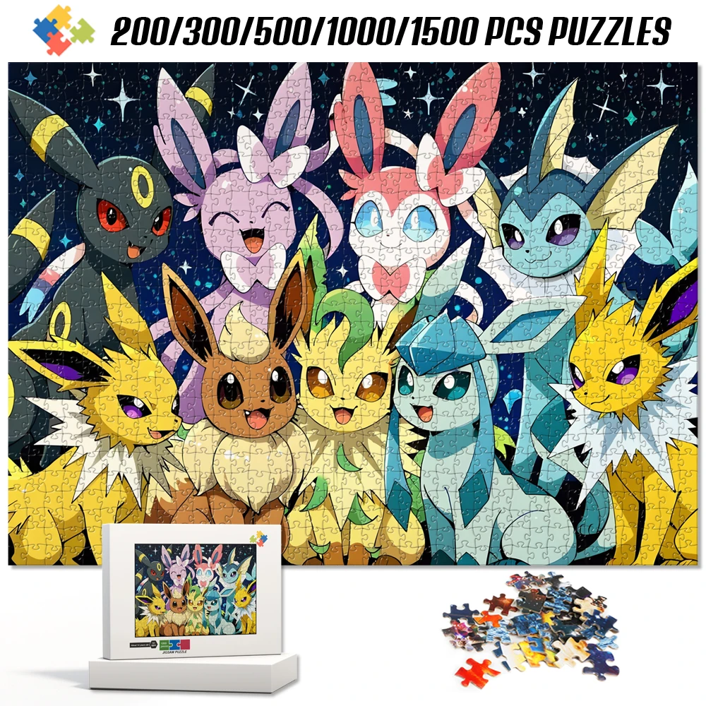 

Classic Pokemon 1000 Pieces Jigsaw Puzzle Montessori Educational Learning Toy Stress Relief DIY Art Craft Best Gift for All Ages