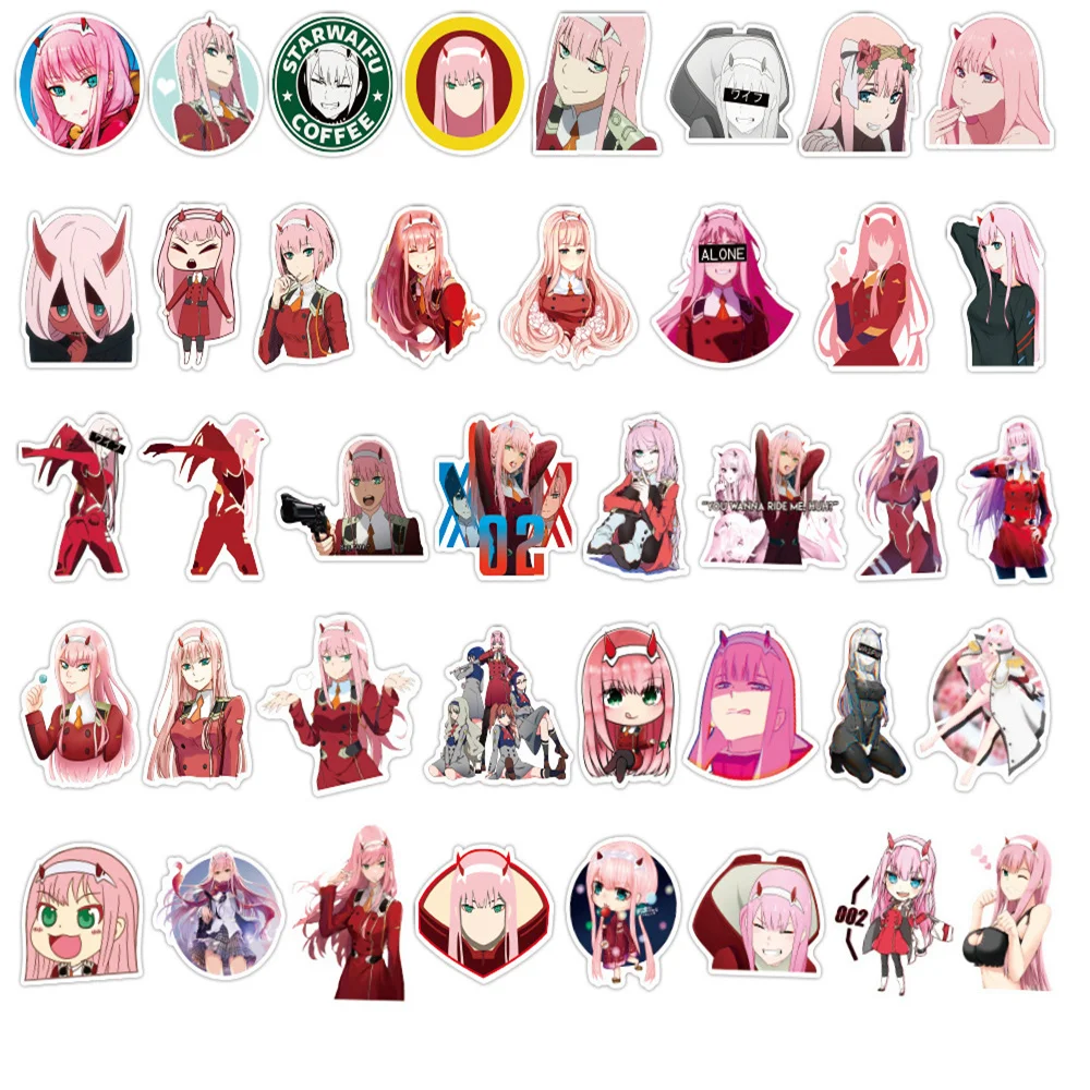 10/30/50PCS Riman Darling In Franxx Graffiti adesivo impermeabile personaggio dei cartoni animati Zero due casco da Skateboard GuitarWholesale