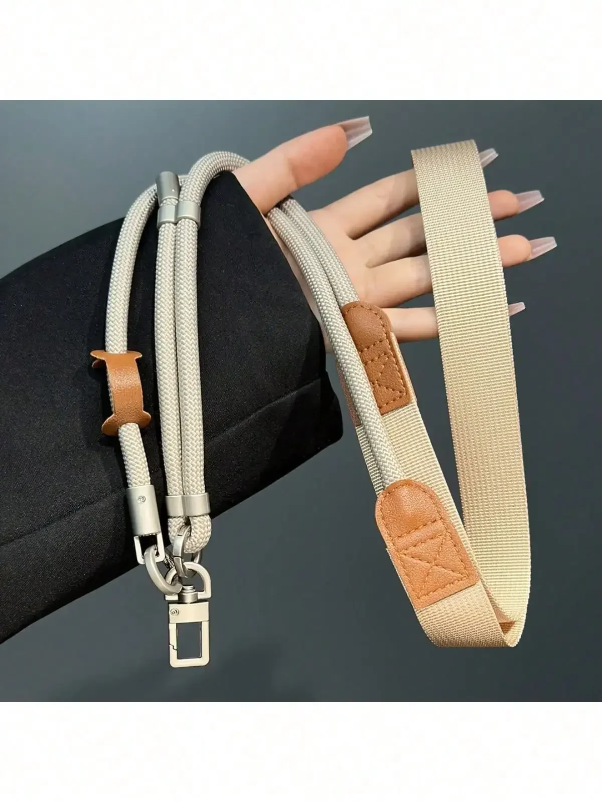 Outdoor hiking phone lanyard, crossbody or backpack style, suitable for hiking and travel, multi-functional anti-loss buckle