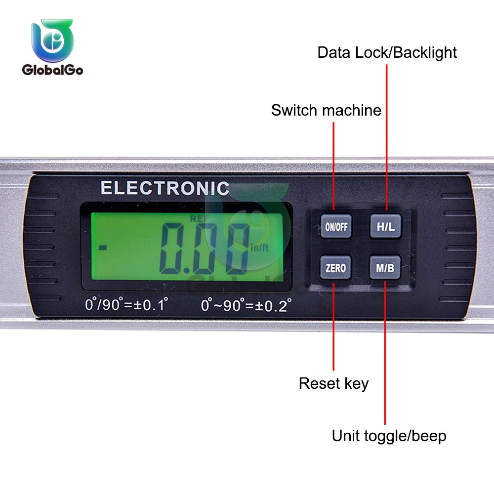 Digital Protractor Angle Finder Electronic Level 360 Degree Inclinometer With Magnets Level Angle Slope Tester Ruler 300/400mm