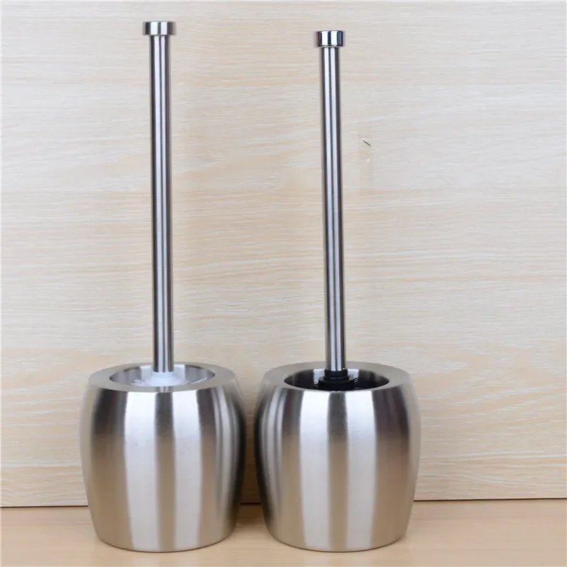 Toilet Brush Holder Bathroom 304 Stainless Steel Nickel Brushed White or Black Bathroom Accessories