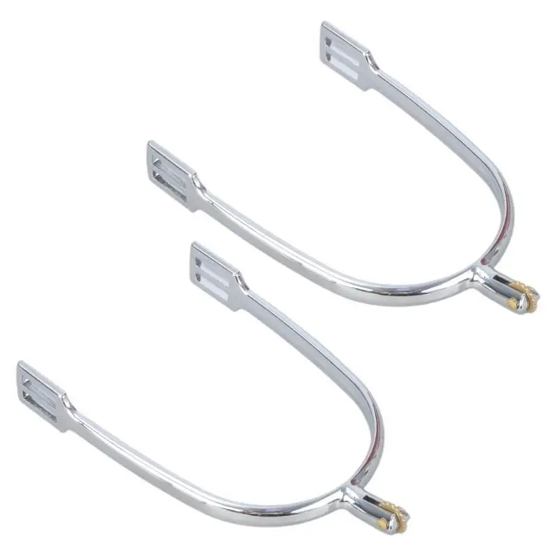 652F 回転銅ギア付き馬ブーツ拍車西部カウボーイ馬拍車亜鉛合金馬ブーツ拍車簡単にインストール