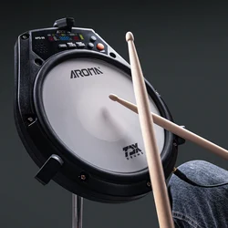 AROMA APD-20 Electronic Mute Drum Beating Board Electronic Mute Drum Pad Vocal Metronome Training Pad Percussion Instrument