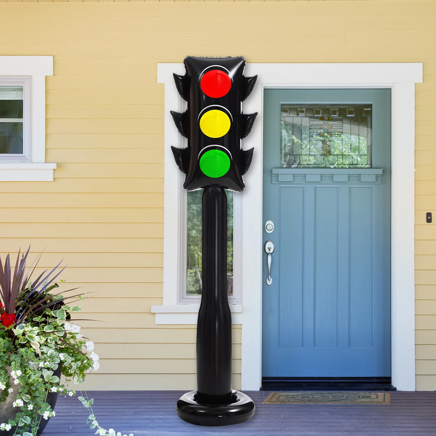 1pc Inflatable Traffic Light Toy Balloon Birthday Party Decoration Photo Background Decoration Inflatable Balloon