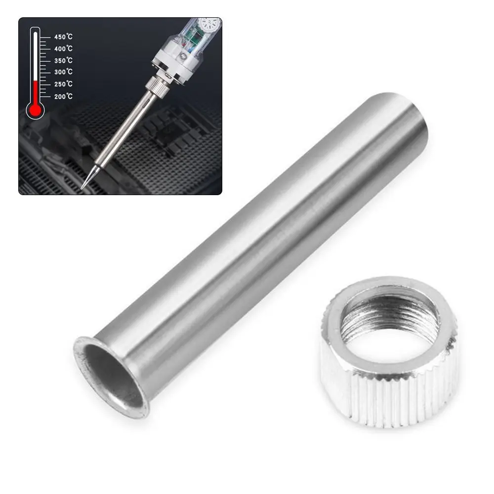 Stainless Steel Soldering Part Tool Cannula Casing 907 Solder Tip Sleeve Soldering Iron Station Socket Handle Adapter