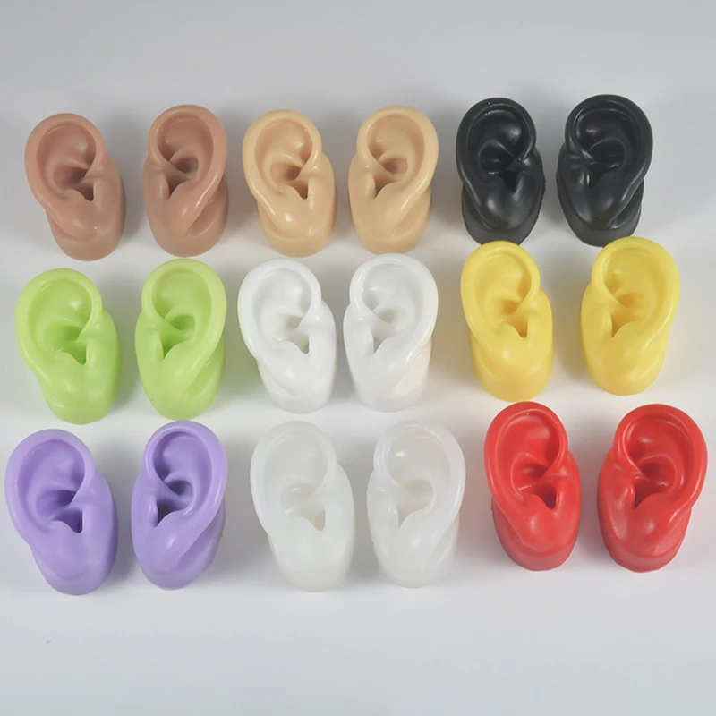 Soft Silicone Ear Model For Hearing Aid Human Ear Ear Model Simulation Display Props Teaching Tools Jewelry Display Earrings