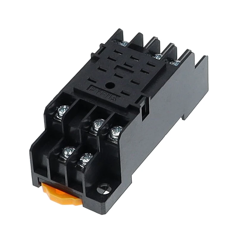 10PCS PYF11A DPDT micro mini relay socket base Mini Relay Base Socket For Intermediate Relay MY3NJ HH53P Small General Purpose