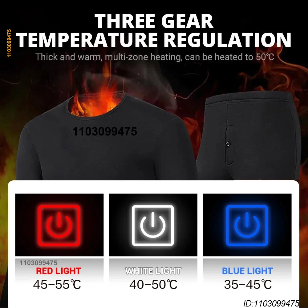 New Heated Underwear 28 Areas Winter Thermal Underwear Women Men Self Heating Jacket Pants USB Electric Heated Skiing Underwear