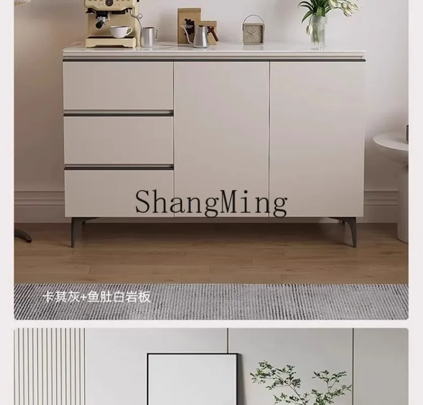 خزانة جانبية من سبائك الألومنيوم الفاخرة على المطبخ LXY مقابل طاولة شاي غرفة الطعام على الحائط #5