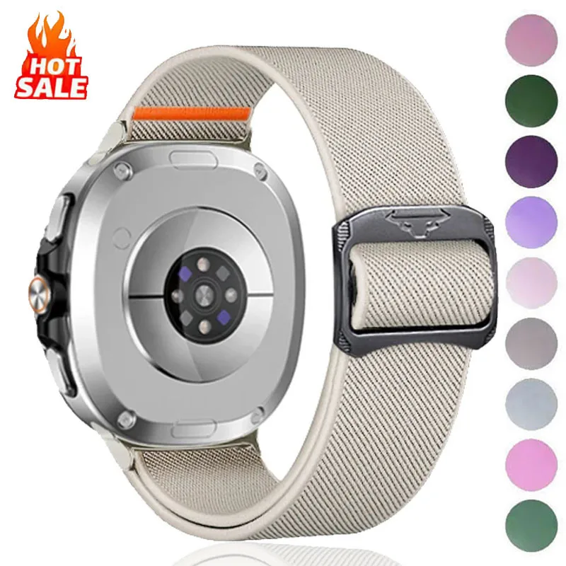 Nylon-Sportarmband für Samsung Galaxy Watch 8 44 mm 40 mm Watch 8 Classic, verstellbares Ersatzarmband, Zubehör