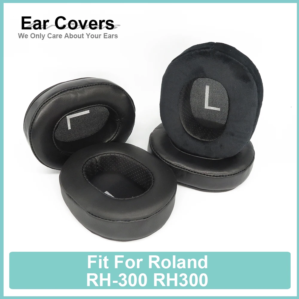Earpads For Roland RH-300 RH300 Headphone Earcushions Protein Velour Sheepskin Pads Foam Ear Pads Black Comfortable
