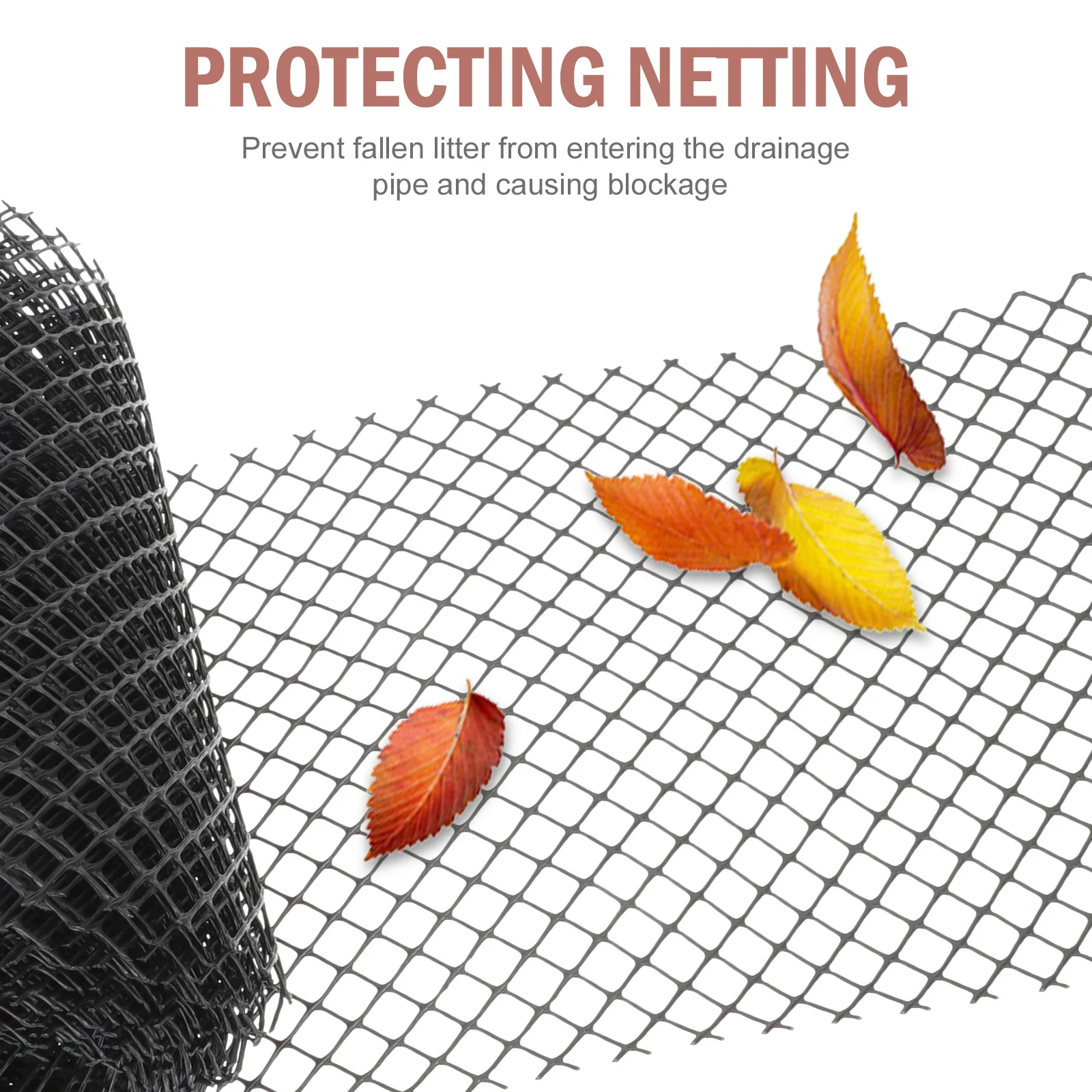 

1 Set Plastic Gutter Guard Mesh Heat Resistant Durable Protective Net For Garden Courtyard Sink Drainage Accessoriesanti-Falling