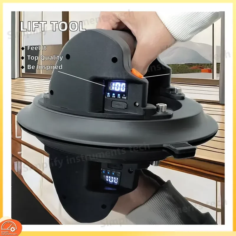 Heavy Duty Manual Vacuum Suction Cup Lifter 150kg Capacity Portable Glass Stone Granite Tile Wood Lifting Tool Handle Grip
