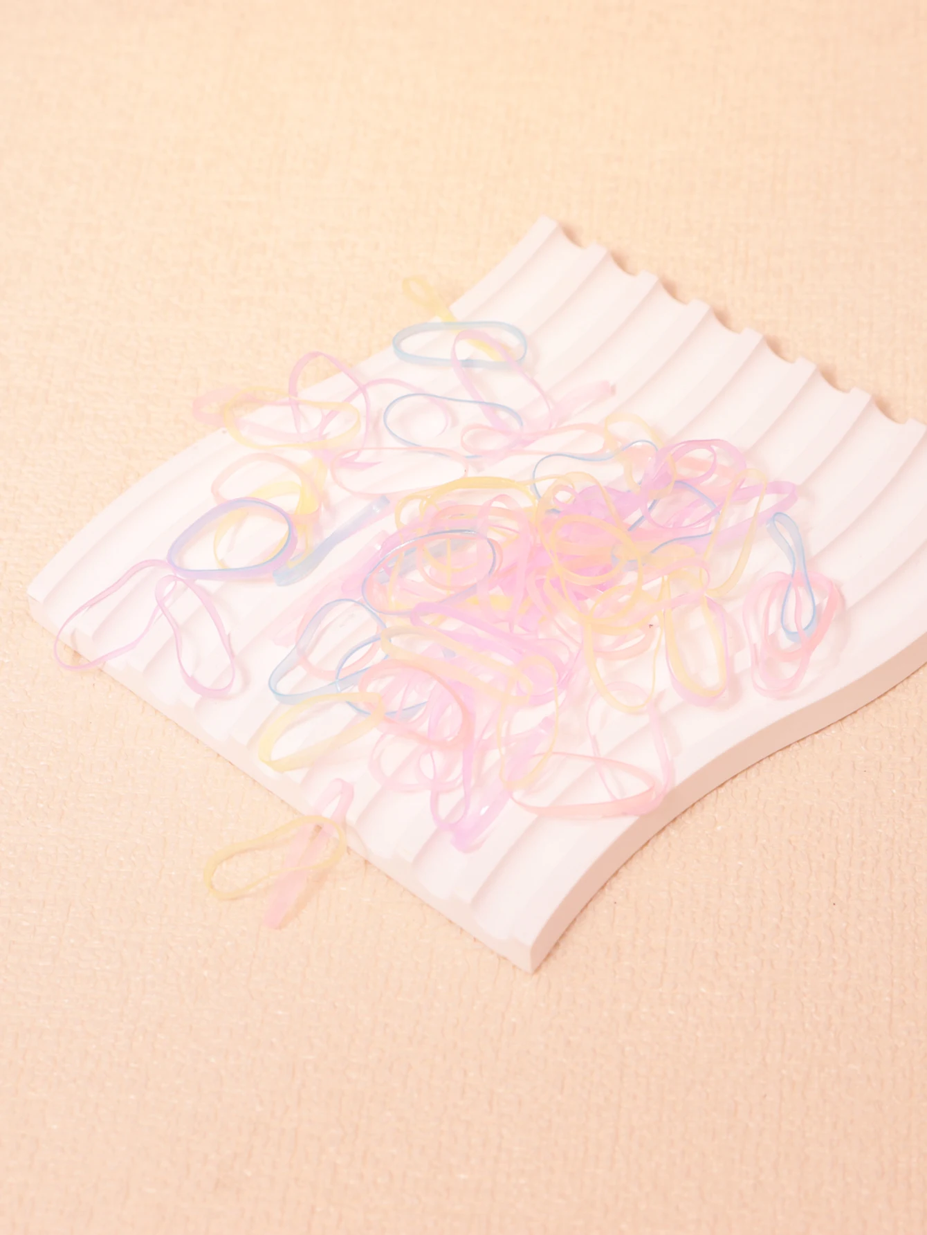 500pcs color transparent rubber band disposable elastic ponytail fixed leather band hair styling tool Special for real hair wigs