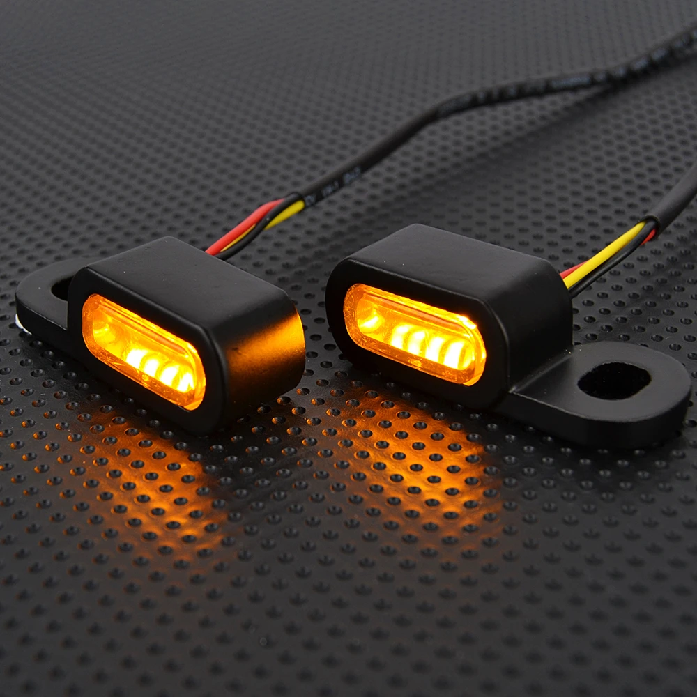 Motorcycle Led Turn Signals Handlebar Light Amber Signal Lamp Sequential Blinker 12V For Harley Davidson Touring Accessories