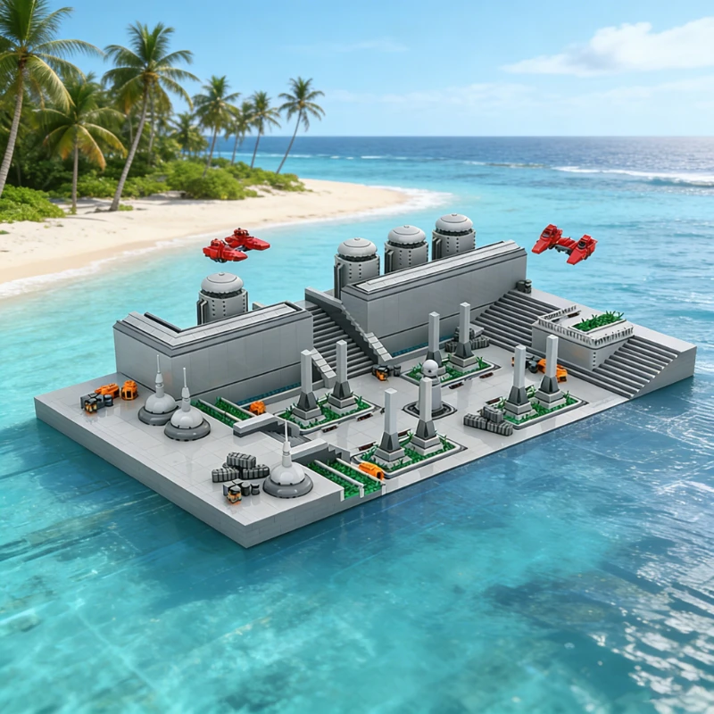 6332 pièces de construction SkyFoundry-BioTechCloudFacility MOC, blocs modulaires personnalisables, technologie DIY, jouet de festival pour garçons, cadeau