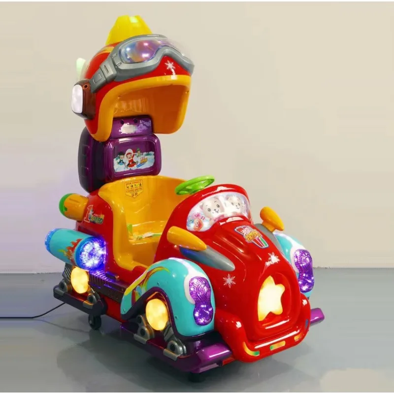 New cartoon electric swing machine coin scanning code dual-purpose convenience store children's amusement equipment wholesale