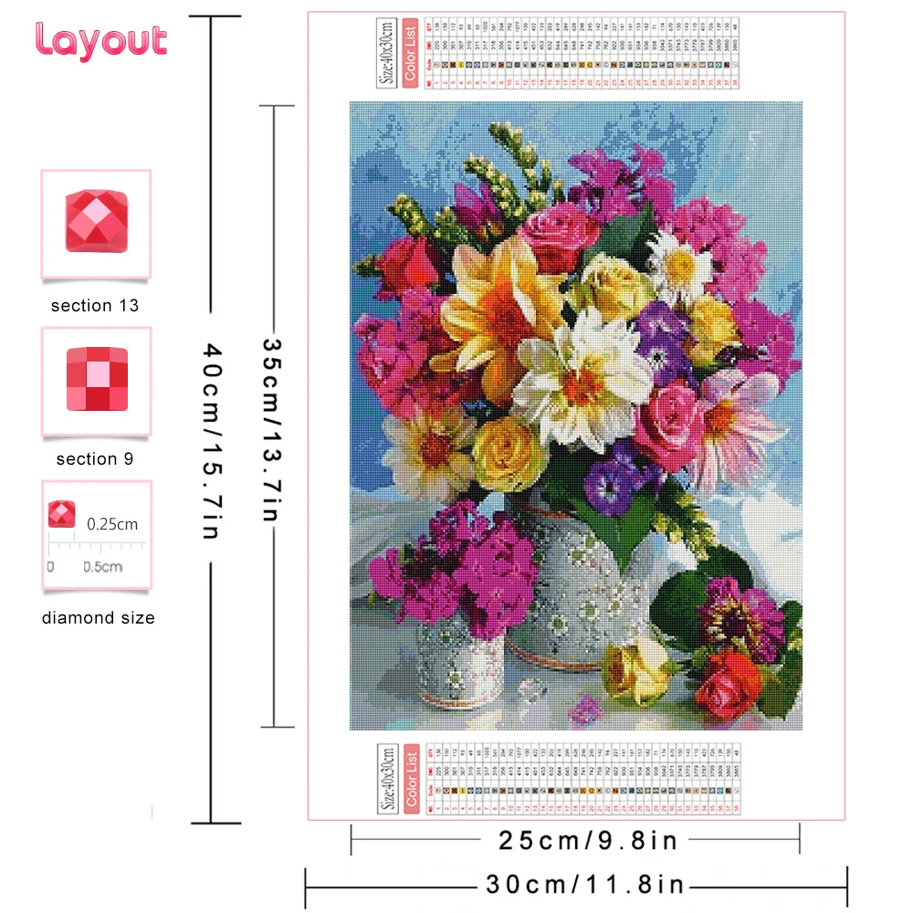 Full Diamond Mosaic Flower 5D - Resin Art Gift review and price