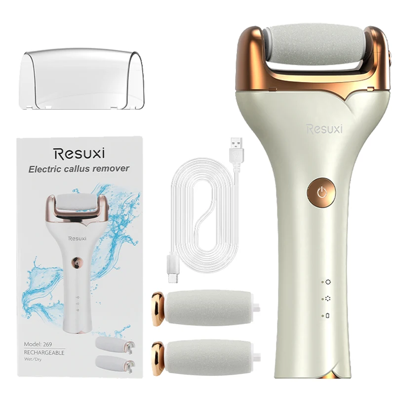 Electric foot trimmer is used to remove dead skin repair feet and remove calluses on the feet 2 grinding heads