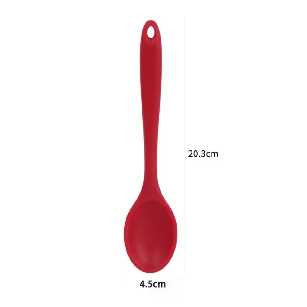 1/2PCS All-in-one Silicone Spoon Long Handle Soup Scoop Heat Resistant Long Grip Stirring Non Stick Ladle Kitchen Accessories