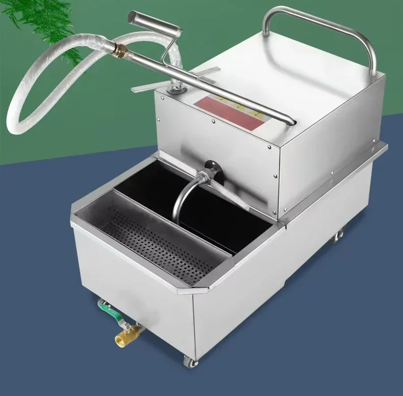 الفولاذ المقاوم للصدأ الطبخ التجاري المقلاة العميقة فلتر الزيت آلة تصفية الزيت
