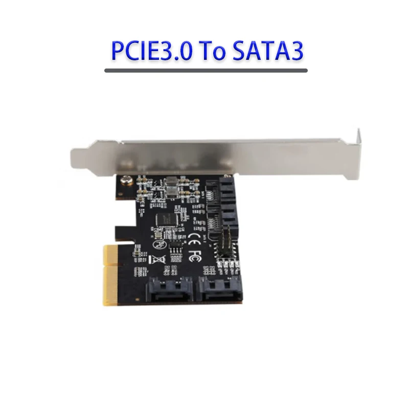 

Sata3.0 Adapter PCIE to 4 Port SATA3 Cards PCIE Sata PCI Express Expansion Card Extender PCIe Converter riser card Plug and Play