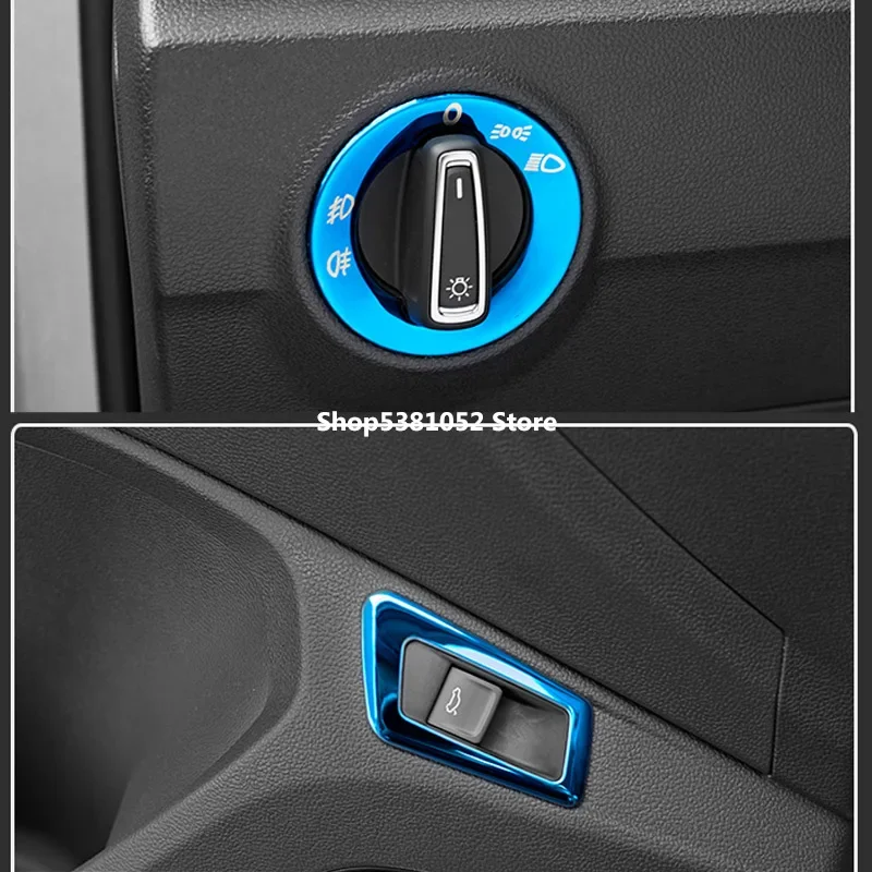 For Volkswagen VW T-ROC TROC 2017 2018 2019 Interior Head Light Headlight Adjustment Switch Decoration Cover Trim Sticker