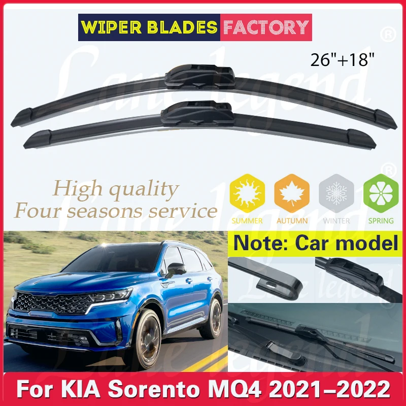 For KIA Sorento MQ4 2021 2022 Car Front Wiper Blades Windshield Windscreen Clean Window Car Rain Brush Auto Accessories 26