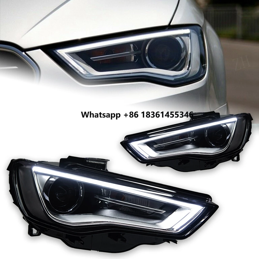 

AKD Car Styling Head Lamp for A3 Headlights 2013-2016 A3 8V LED Headlight Projector Lens DRL Head Lamp Auto Accessories