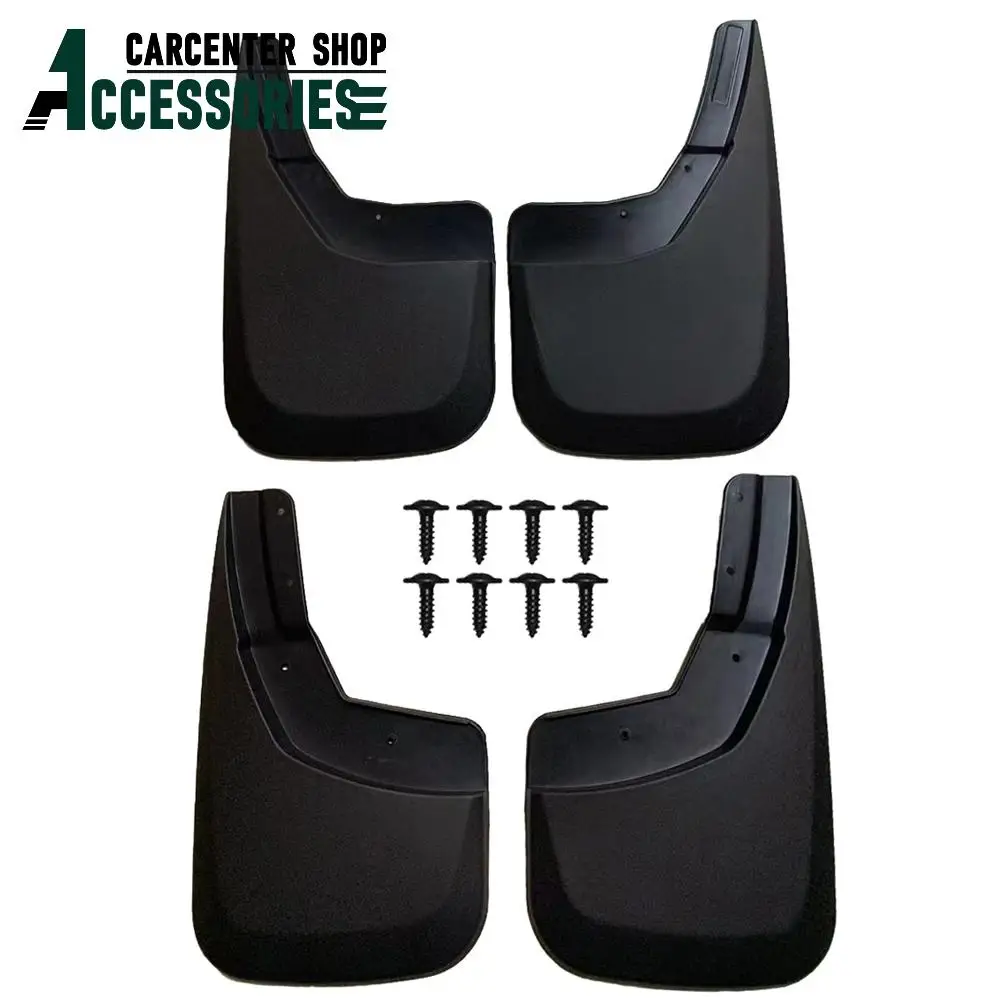 

Черные автомобильные брызговики из полипропилена, подходящие для Chevrolet Silverado 2014-2018, автомобильные брызговики