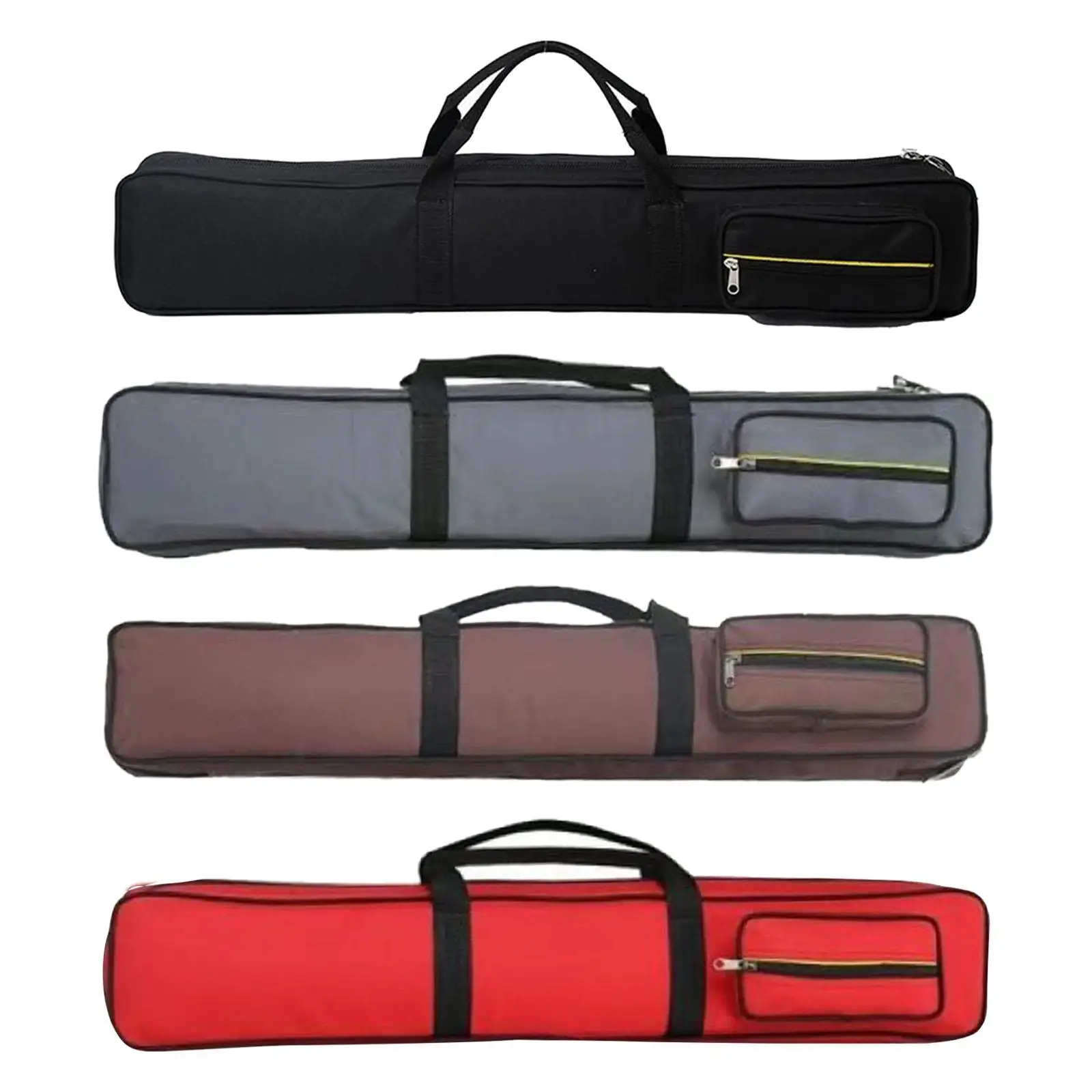 Billiard Pool Cue Carrying Case Pool Cue Pouch Organizer 1/2 Cue Case with Outer Pocket Billiard Rod Storage Bag Pool Cue Bag