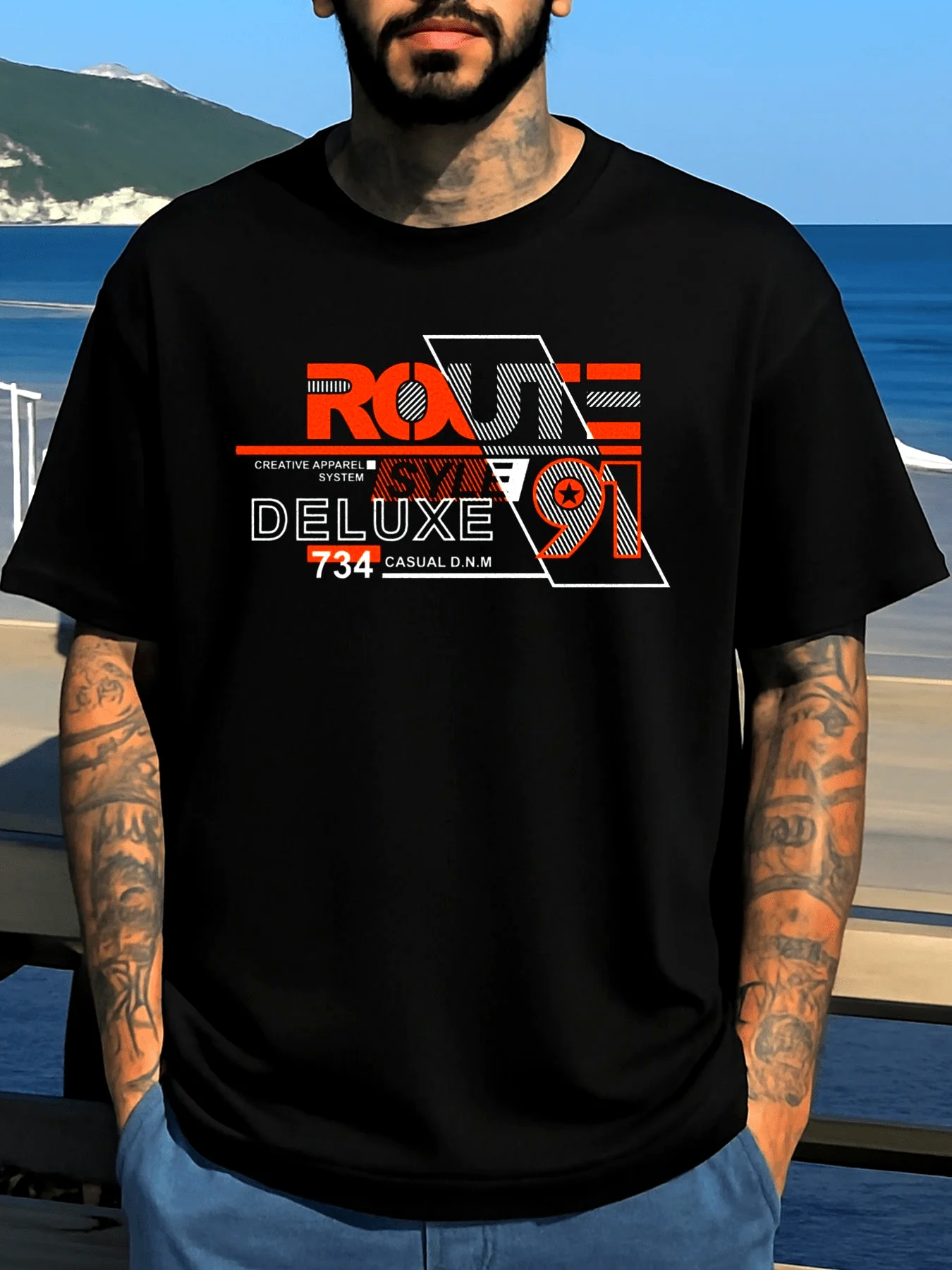 1 Piece of Men's Fun 60Th Birthday Commemorative T-Shirt - Pure Loose Fit Y2K Retro Route 60 Luxury Design, with 1967-1997 License Plate Print - Couple's Gift, Casual Humorous Short-Sleeve Shirt