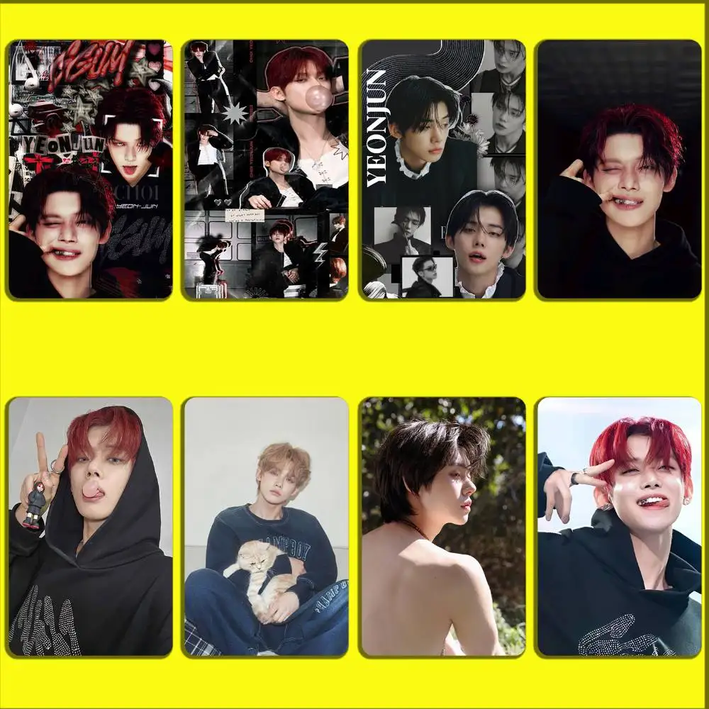 

Singer C-Choi Y-Yeonjun Card Stickers For Debit Bank Credit Cards Metro Bus Pass Sticker Decoration Cover Skin