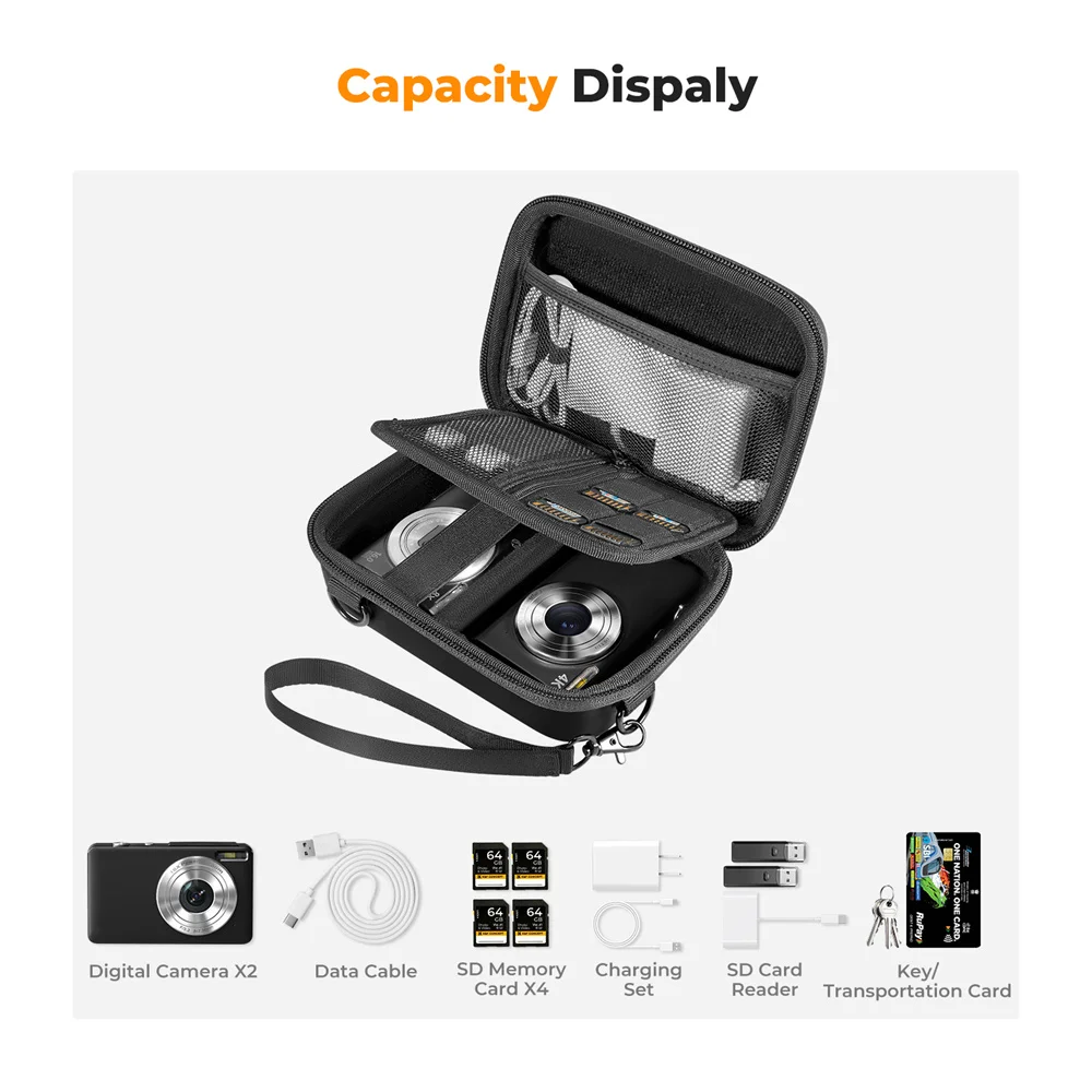 K&F Concept Camera Digital Case Waterproof & Protective Small Camera Bag Lightweight Camera Sling Bag  waterproof shockproof