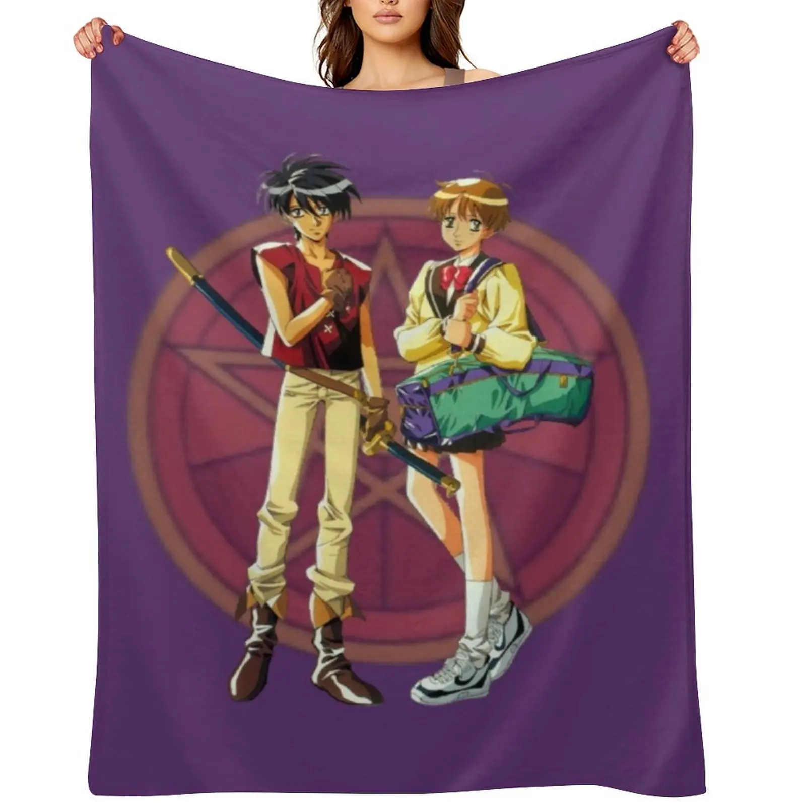 فان وهيتومي مع خلفية التارو - أصلية من SillyFun.redbubble.com بطانية رمي أريكة ناعمة بطانيات ذات علامة تجارية فاخرة
