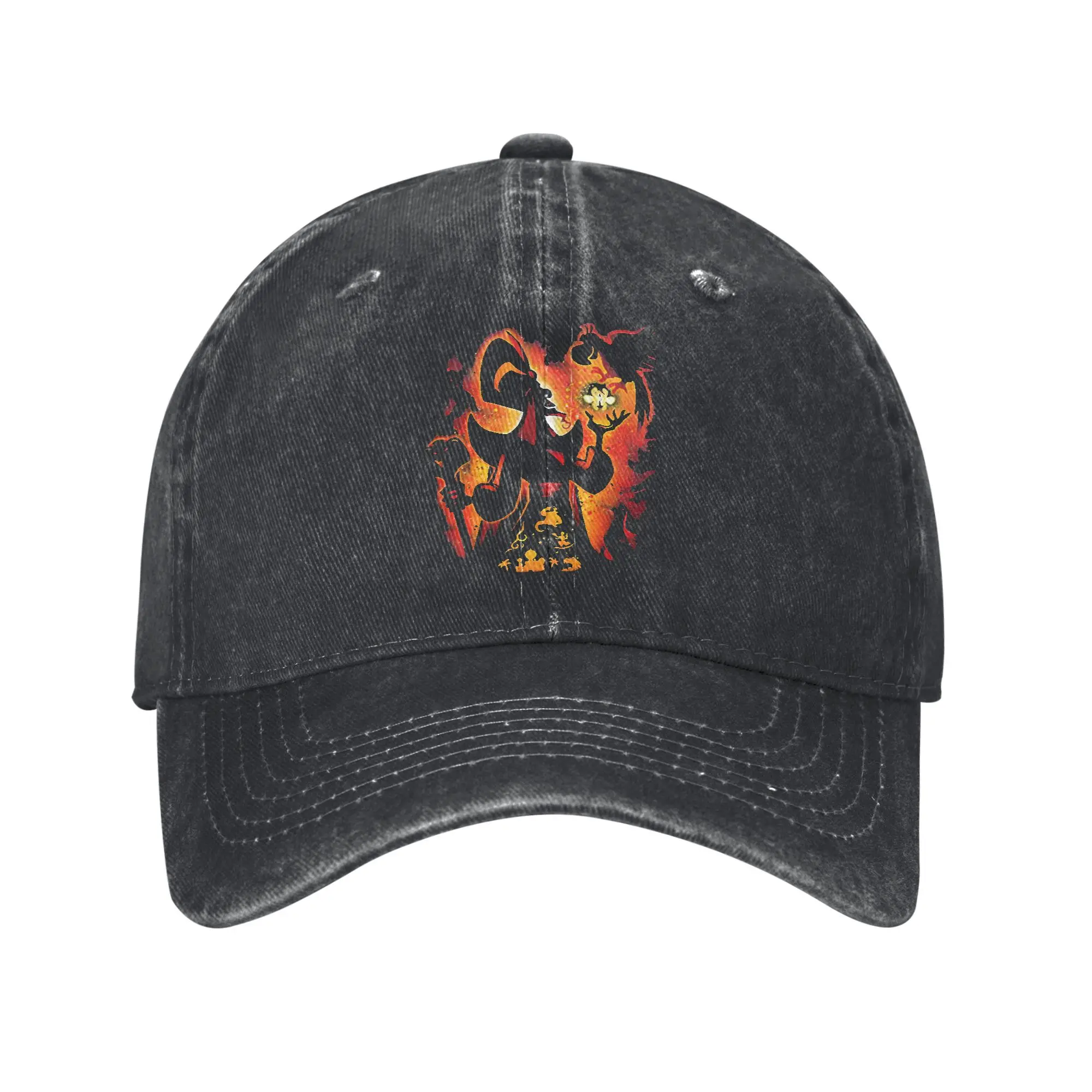 Casual Jafar Aladdin retrato villano gorra de béisbol Unisex desgastado Denim sombreros al aire libre correr Golf gorra de ajuste ajustable sombrero