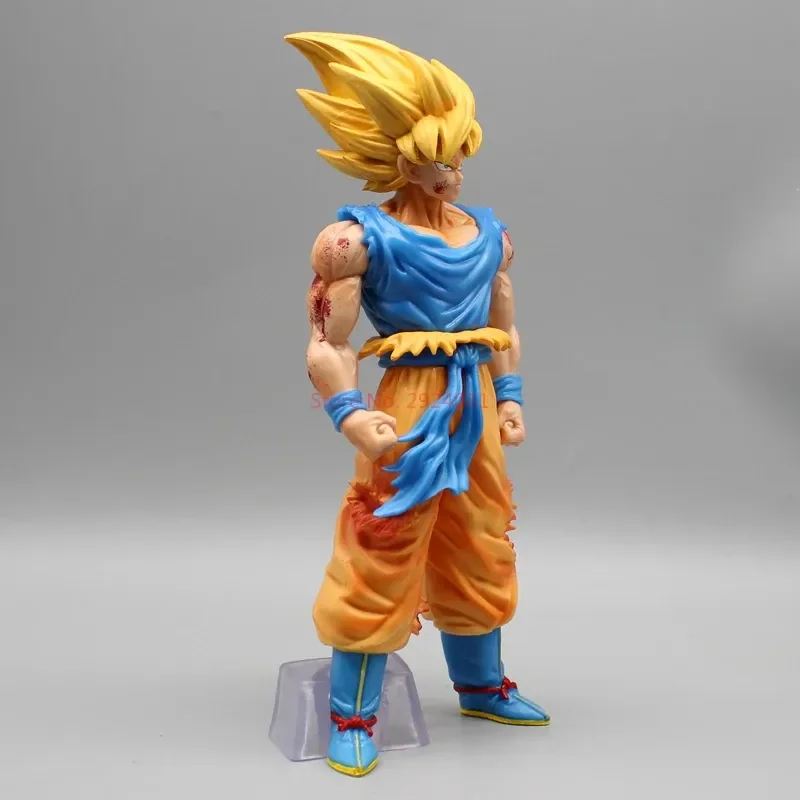 Dragon Ball 24 cm Anime Figur Kd Super Saiyajin Action Figur Kampf Schäden Goku Statue Modell Sammlung Ornamente Spielzeug Geschenk