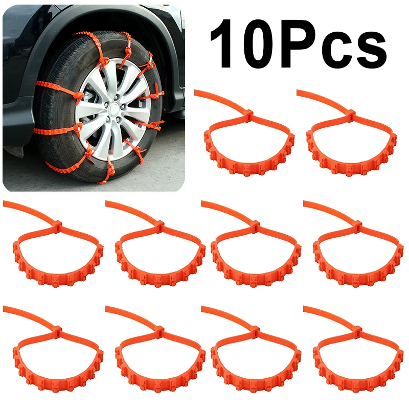 

10Pcs/20pcs Anti Skid Snow Chains Car Winter Tire Wheels Chains Winter Outdoor Snow Tire Emergency Anti-Skid Chains