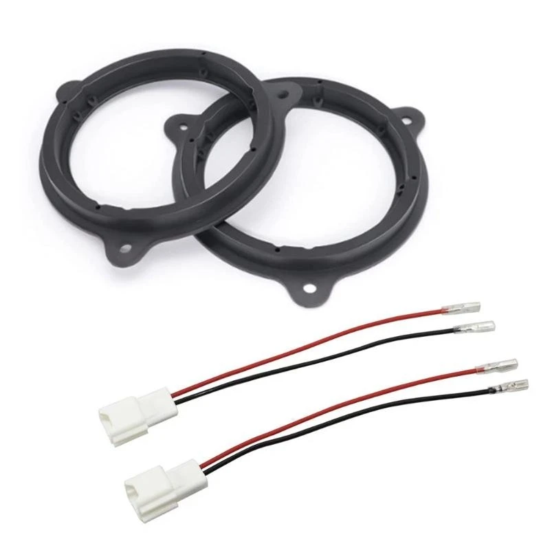 6.5inch Car Stereo Speaker Spacers Adaptors Bracket and Speaker Wire for NISSAN