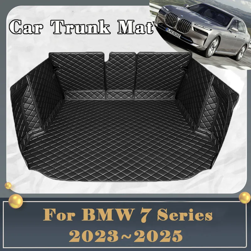 

Car Trunk Mat For BMW 7 Series 2023 2024 2025 Dirt-resistant Fully Surrounded Trunk Mat Rear Cargo Tray Car Accessories