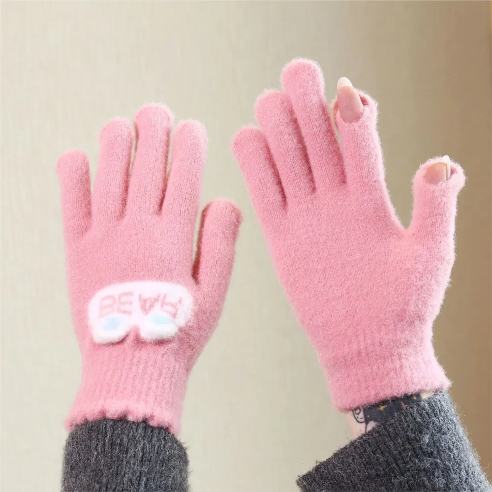 Gloves Winter warm kids girl gloves Autumn knit touch screen glove child Winter gloves Autumn and winter cycling gloves