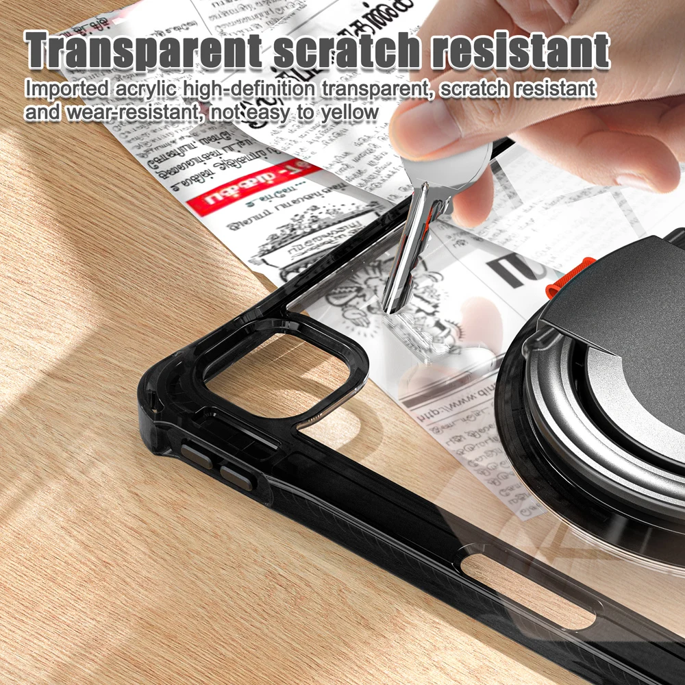 360 Rotation Handle Stand Tablet Case For iPad Pro 13 11 M4 Air 3 4 5 6 7 8 9 10th Generation Mini Shockproof Clear Hard Cover