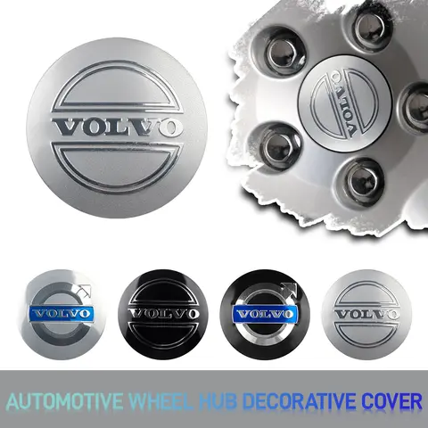 볼보 V40 V50 S40 S80 XC60 S60 XC40 C40 V90 XC60 S90 S60L 용 4개 56/60mm 자동차 휠 센터 캡 허브 스티커 배지 액세서리