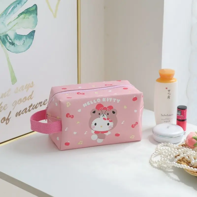 Cartoon Kulomi Leather Large Capacity Hand-Owned Makeup Bag Three-dimensional Rectangular Makeup Storage Bag Pen Bag