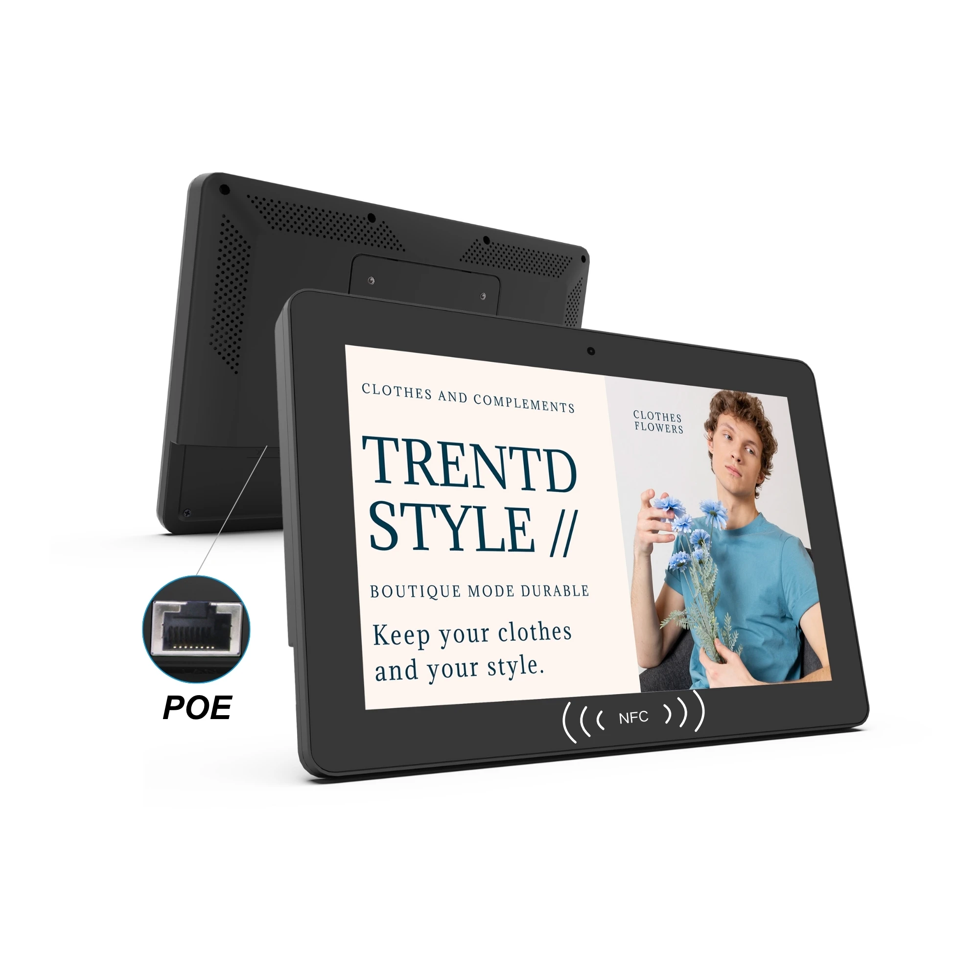 

Wall Mounted 10.1 Inch Android 14 Tablet 4 + 32GB LCD Touch Screen Digital Display New Commercial Business